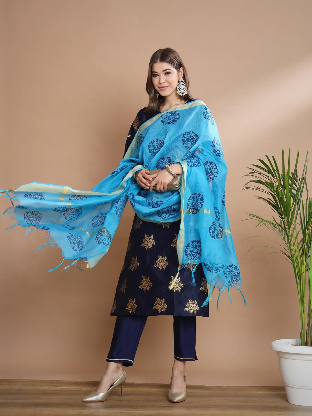 Silk blend Kurta Set